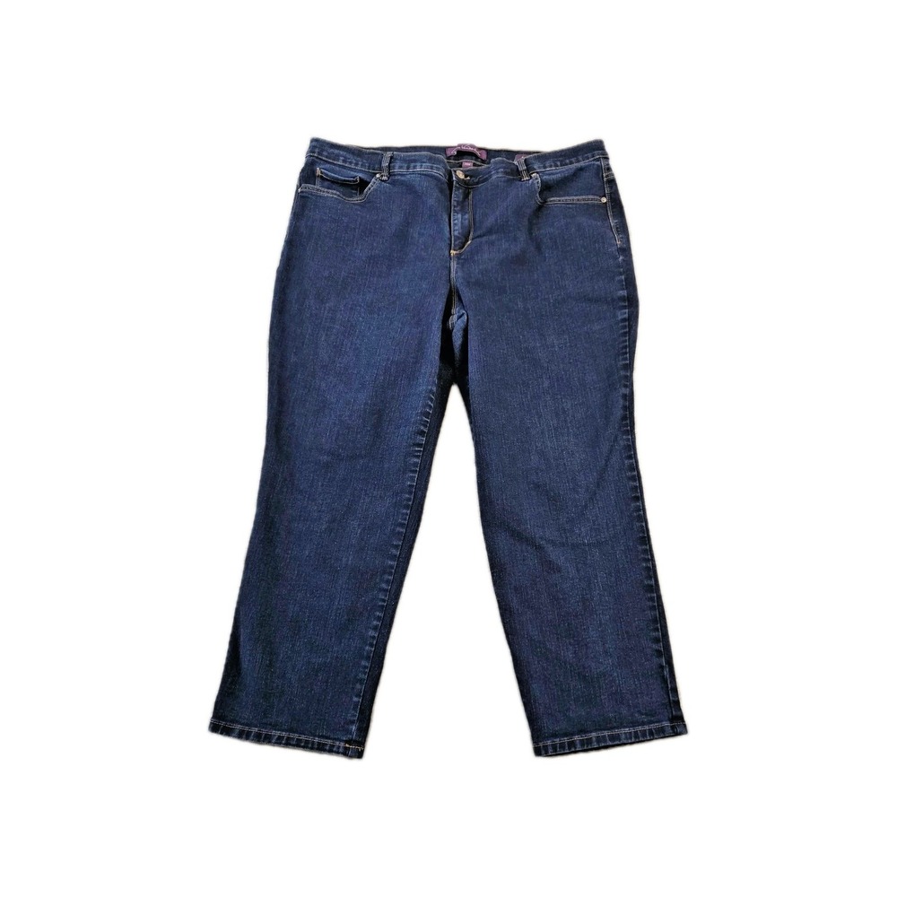 Gloria Vanderbilt Women's Amanda Denim Jeans High Rise Dark‎ Wash Short 20W